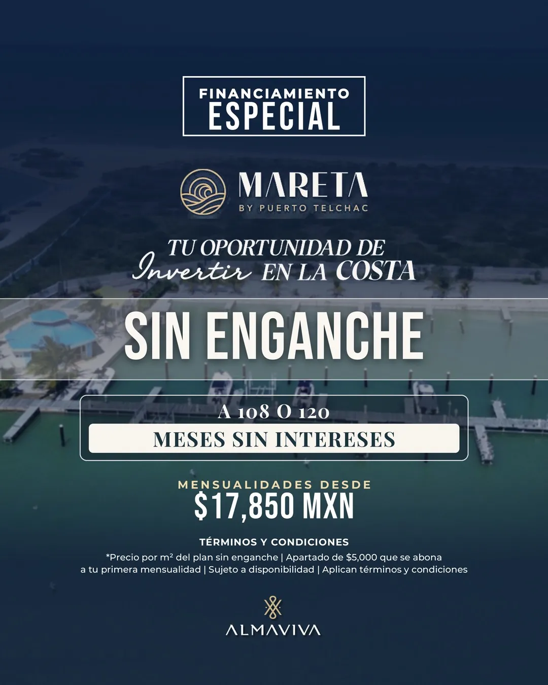 Financiamiento sin enganche a 108 o 120 msi, o 60 msi con enganche diferido